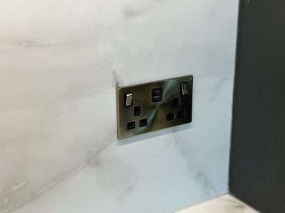 Ceramic Splashback Chip Repair Scaled | Rough chip around the socket