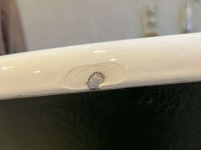 Enamelled Cast Iron Bath Tub Repair Scaled | Rust removal process