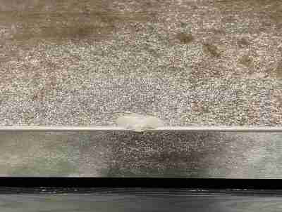 Neolith Ceramic Kitchen Worktop Edge Chip Repair | The piece was lost