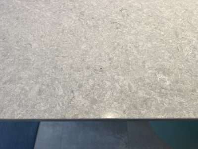 Quartz Worktop Drill Fill Colour Correction Scaled | Small fragment, but very visible from distance