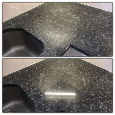 Granite Kitchen Worktop Polishing | Before and after 